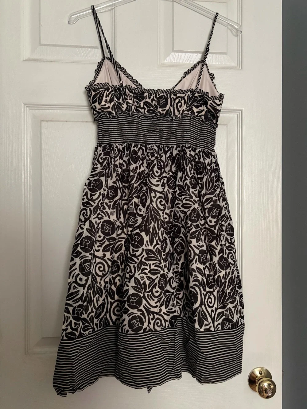 BCBGMaxAzria Black and White Floral Mini Dress
